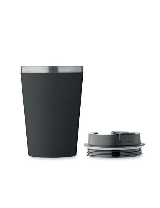 Gobelet en céramique personnalisé 350 ml BLERM Matières : plastique Couleurs : bleu transparent cadeau collaborateur premium