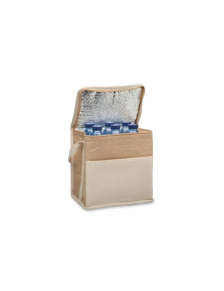 Sac isotherme personnalisé en toile et jute 3L - LONA Matières : plastique Couleurs : rouge transparent personnalisable avec vot