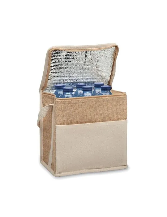 Sac isotherme personnalisé en toile et jute 3L - LONA Matières : plastique Couleurs : rouge transparent personnalisable avec vot