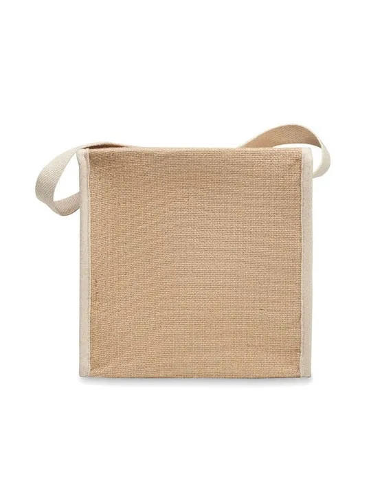 Sac isotherme personnalisé en toile et jute 3L - LONA Matières : plastique Couleurs : rouge transparent impression haute définit