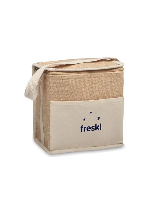 Sac isotherme personnalisé en toile et jute 3L - LONA Matières : plastique Couleurs : rouge transparent marquage laser ultra pré