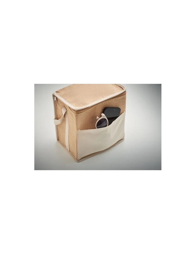 Sac isotherme personnalisé en toile et jute 3L - LONA Matières : plastique Couleurs : rouge transparent livraison express 24h 48