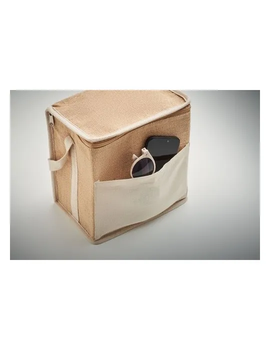 Sac isotherme personnalisé en toile et jute 3L - LONA Matières : plastique Couleurs : rouge transparent livraison express 24h 48