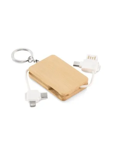 Porte-clés personnalisé et câble de charge écologique BUPOW Matières : plastique Couleurs : bleu marine