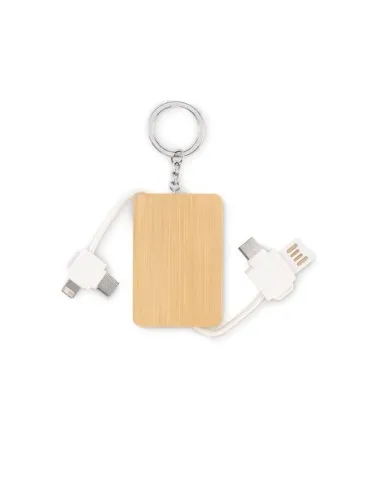 Porte-clés personnalisé et câble de charge écologique BUPOW Matières : plastique Couleurs : bleu marine 2