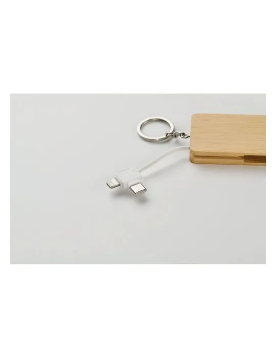 Porte-clés personnalisé et câble de charge écologique BUPOW Matières : plastique Couleurs : bleu marine livraison express 24h 48