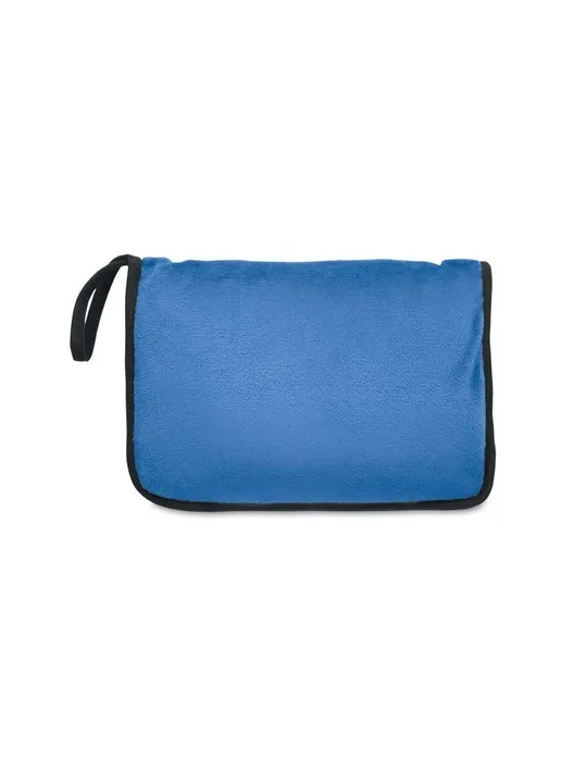 Couvertures de voyage 2 en 1 personnalisables et confortables COZY Matières : plastique Couleurs : orange givré marquage laser u