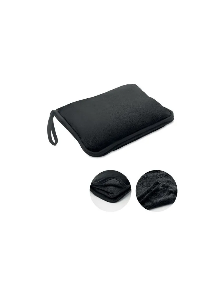 Couvertures de voyage 2 en 1 personnalisables et confortables COZY Matières : plastique Couleurs : vert clair personnalisable av