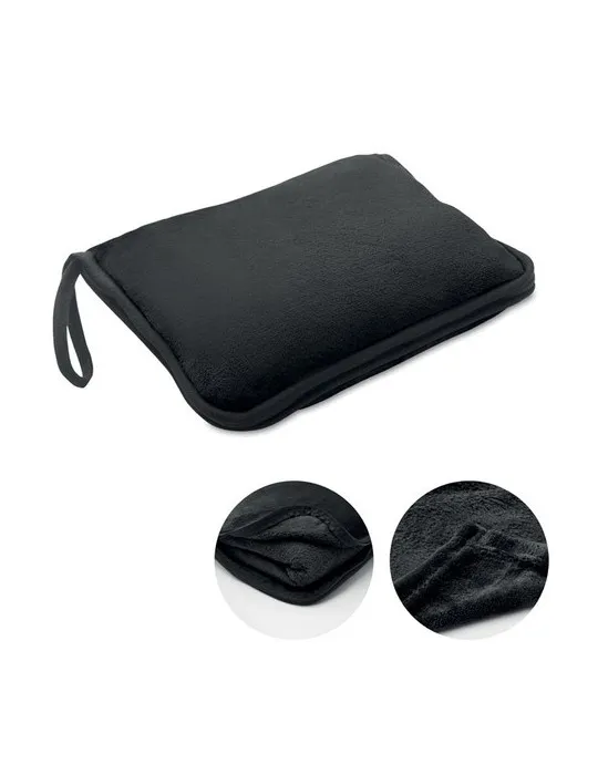 Couvertures de voyage 2 en 1 personnalisables et confortables COZY Matières : plastique Couleurs : vert clair personnalisable av