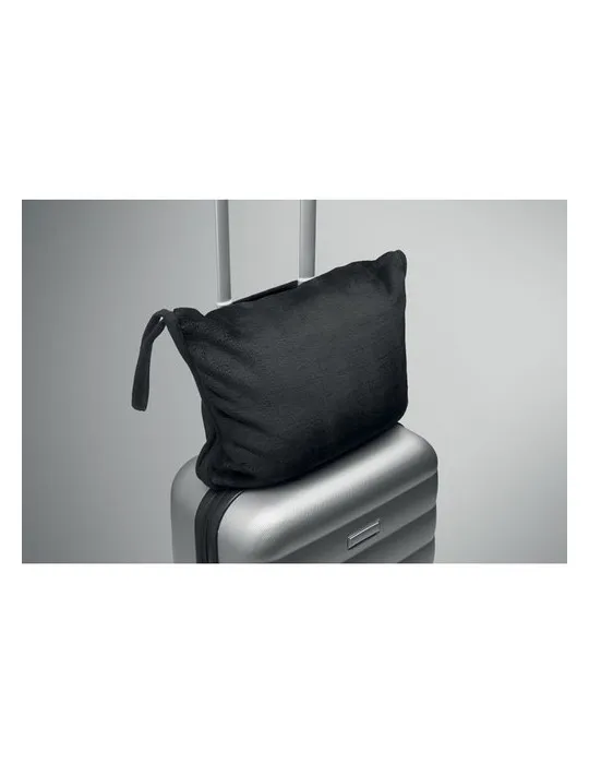 Couvertures de voyage 2 en 1 personnalisables et confortables COZY Matières : plastique Couleurs : vert clair goodies entreprise