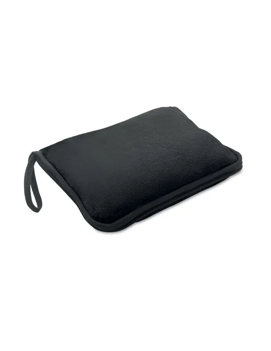 Couvertures de voyage 2 en 1 personnalisables et confortables COZY Matières : plastique Couleurs : vert clair impression logo ha