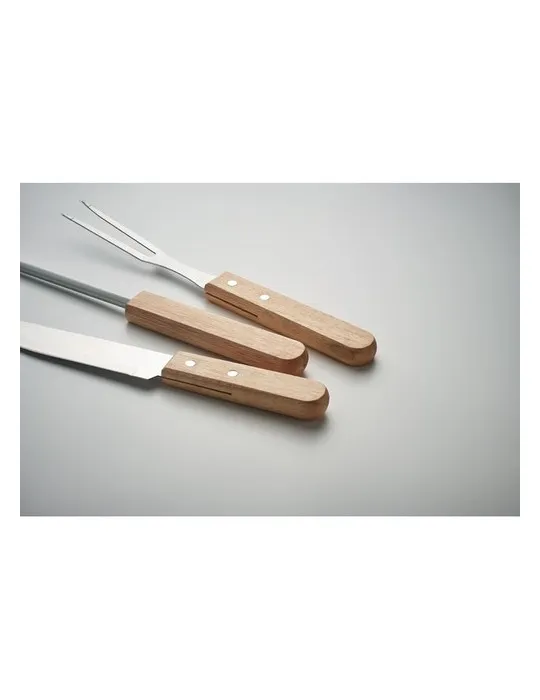 Ustensiles de BBQ personnalisables en acier inox - TOOLDERA Matières : plastique Couleurs : fuchsia marquage laser ultra précis