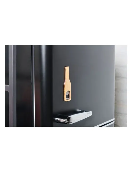 Décapsuleur personnalisable en bambou BUPER Matières : plastique Couleurs : bleu givré impression haute définition