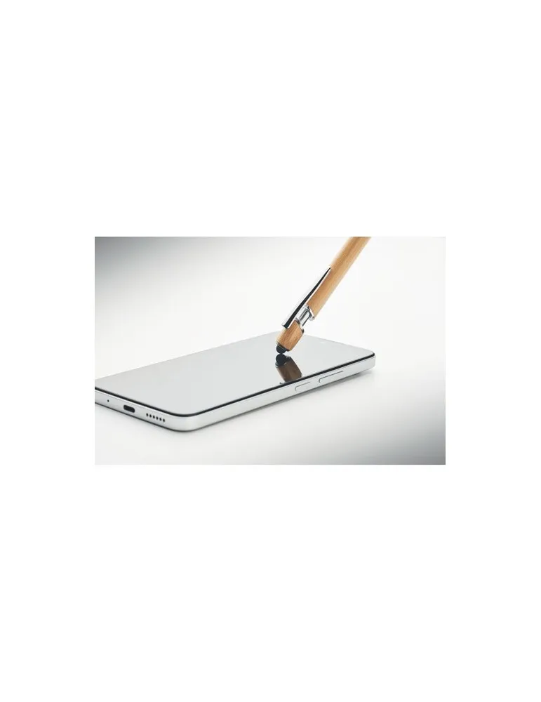 Stylo à bille personnalisable en bambou écologique RENN Matières : plastique Couleurs : violet givré goodies publicitaire événem