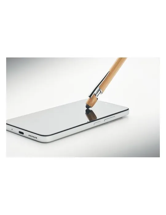 Stylo à bille personnalisable en bambou écologique RENN Matières : plastique Couleurs : violet givré goodies publicitaire événem