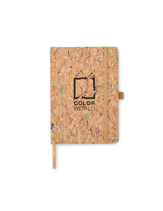 Cahier A5 personnalisable en liège de couleur CORNOTA Matières : plastique Couleurs : violet impression haute définition