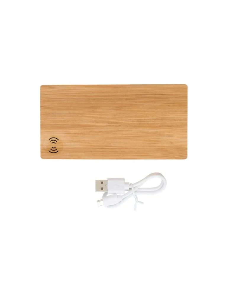 Power bank écologique en bambou 6 000mAh - Walter Matières : plastique Couleurs : blanc givré
