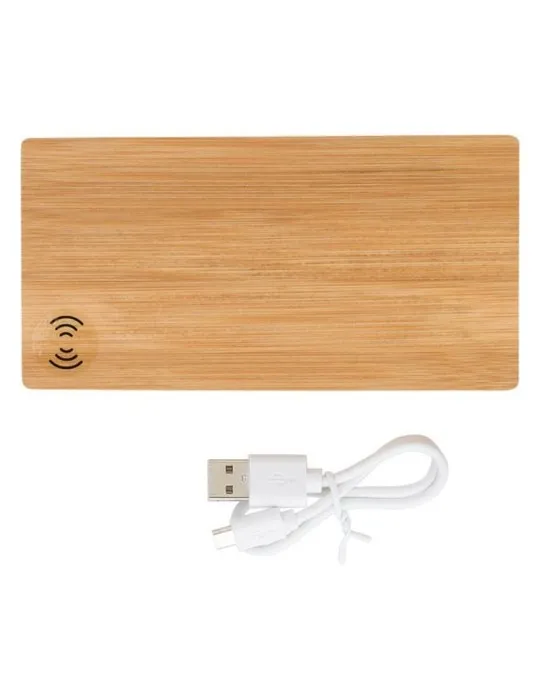 Power bank écologique en bambou 6 000mAh - Walter Matières : plastique Couleurs : blanc givré