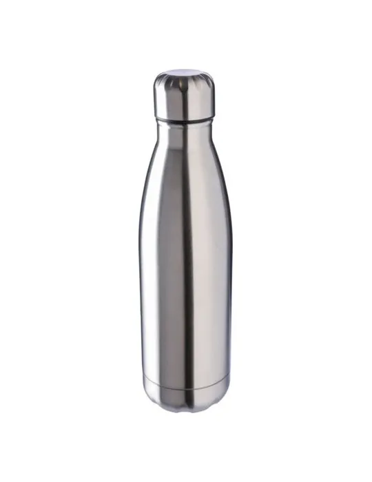 Gourde isotherme personnalisée en acier inoxydable recyclé de 500 ml - Clifford Matières : plastique Couleurs : bleu foncé givré