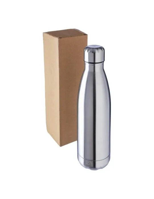 Gourde isotherme personnalisée en acier inoxydable recyclé de 500 ml - Clifford Matières : plastique Couleurs : bleu foncé givré