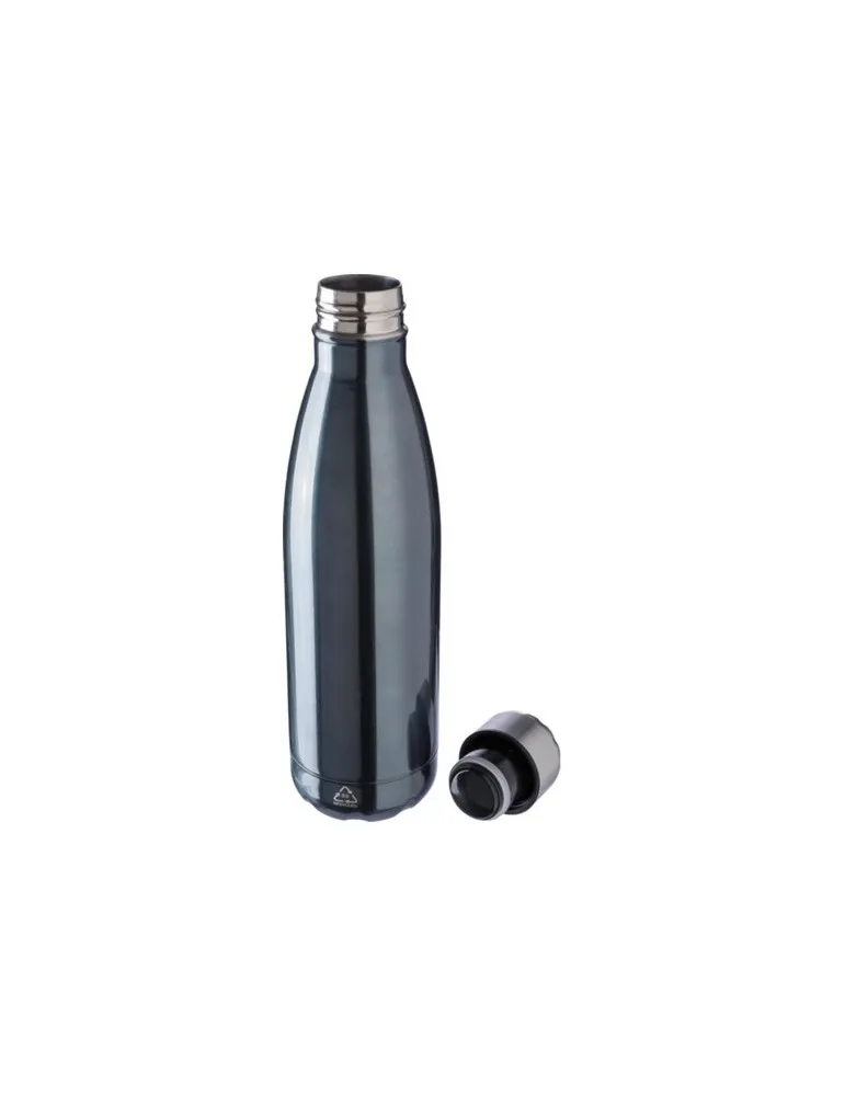 Gourde isotherme personnalisée en acier inoxydable recyclé de 500 ml - Clifford Matières : plastique Couleurs : vert foncé marqu