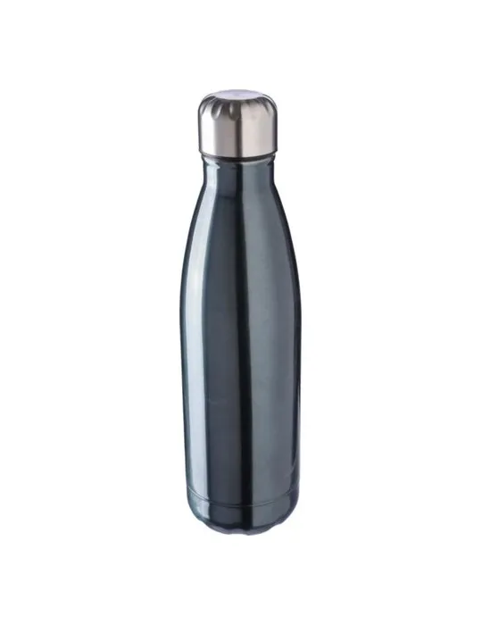 Gourde isotherme personnalisée en acier inoxydable recyclé de 500 ml - Clifford Matières : plastique Couleurs : noir marquage la