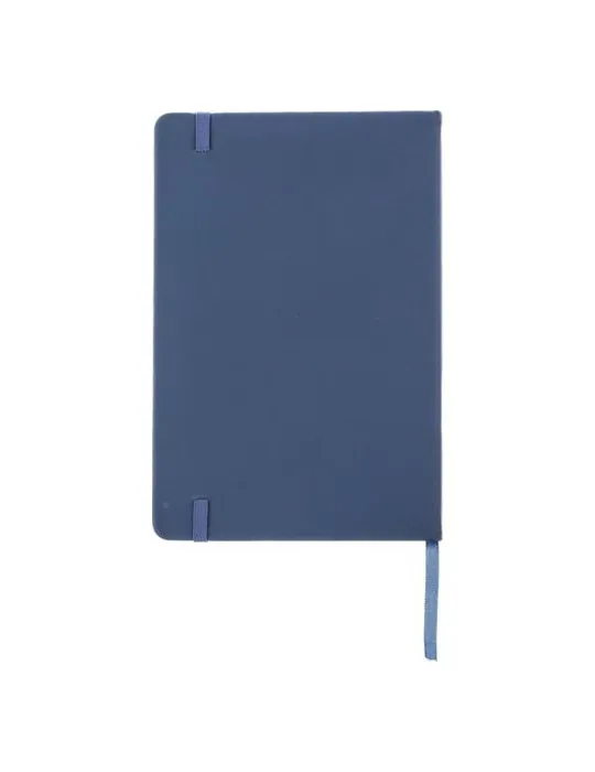 Carnet publicitaire A6 en PU - Bradley Matières : plastique Couleurs : bleu impression haute définition