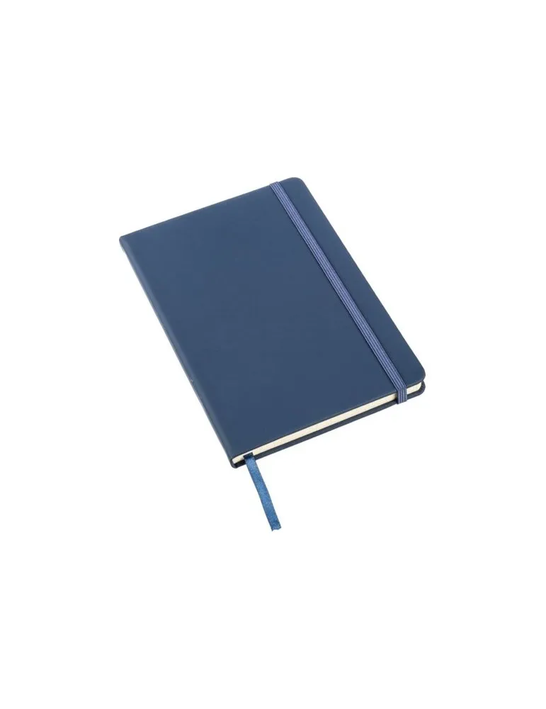 Carnet publicitaire A6 en PU - Bradley Matières : plastique Couleurs : bleu personnalisable avec votre logo