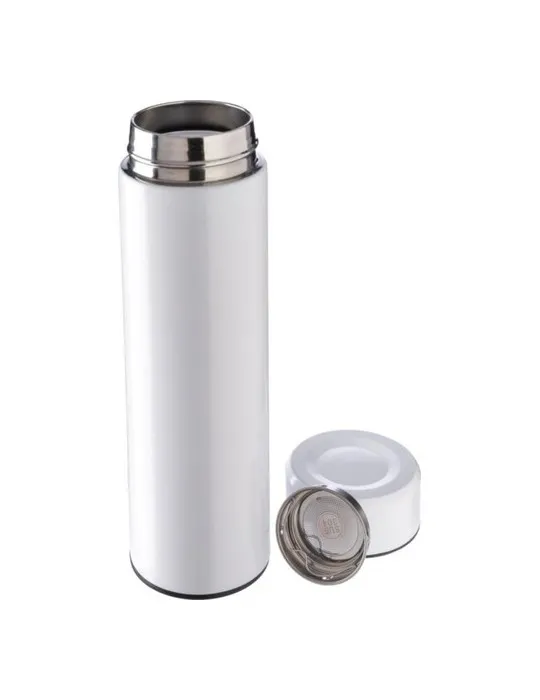 Bouteille isotherme personnalisée en acier inoxydable de 450 ml Mary Matières : plastique Couleurs : orange givré cadeau affaire