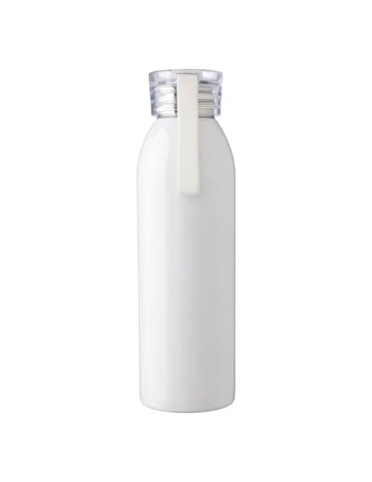 Gourde personnalisée en acier inoxydable de 650 ml - Cindy Couleurs : blanc cadeau collaborateur premium