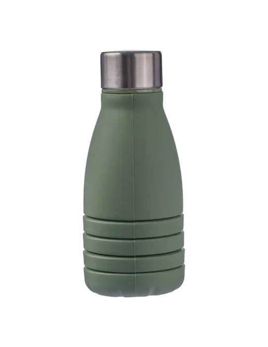 Gourde pliable personnalisée en silicone de 550 ml Erin Matières : silicone Couleurs : jaune cadeau collaborateur premium