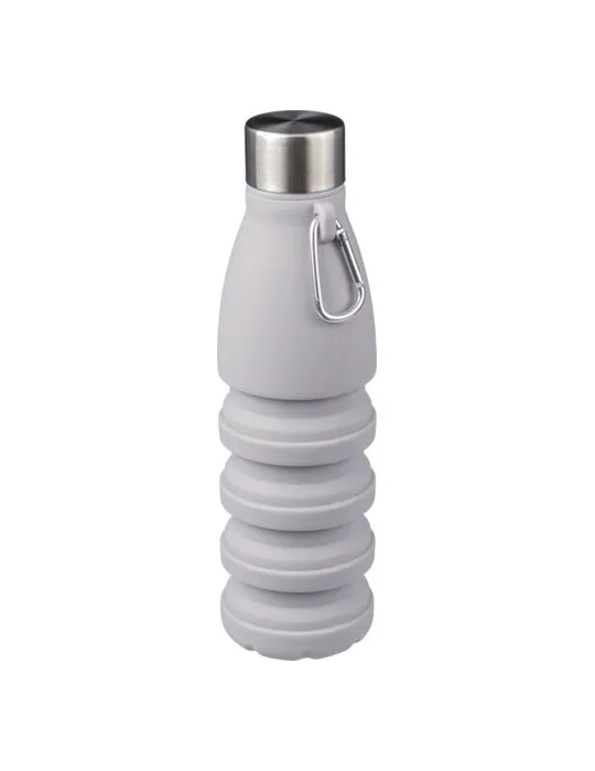 Gourde pliable personnalisée en silicone de 550 ml Erin Matières : silicone Couleurs : jaune objet promo petit budget