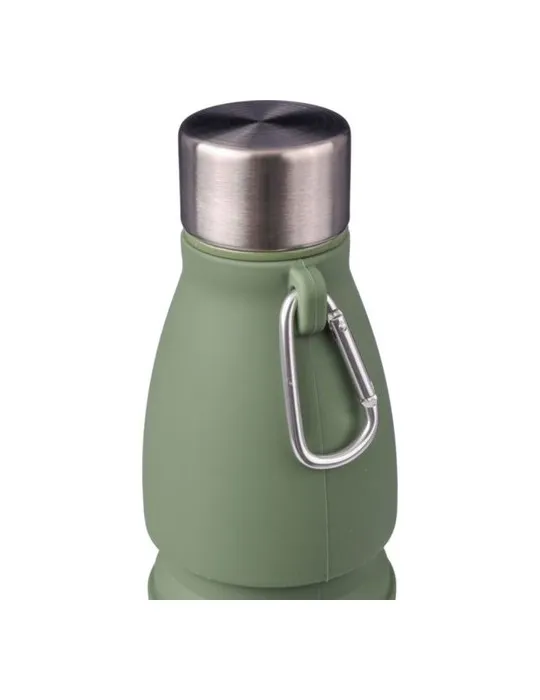 Gourde pliable personnalisée en silicone de 550 ml Erin Matières : silicone Couleurs : jaune goodies publicitaire durable