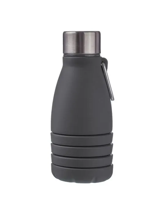 Gourde pliable personnalisée en silicone de 550 ml Erin Matières : silicone Couleurs : vert personnalisable avec votre logo