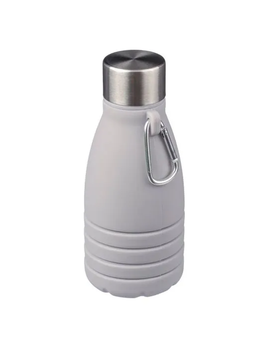 Gourde pliable personnalisée en silicone de 550 ml Erin Matières : silicone Couleurs : vert goodies personnalisé en stock