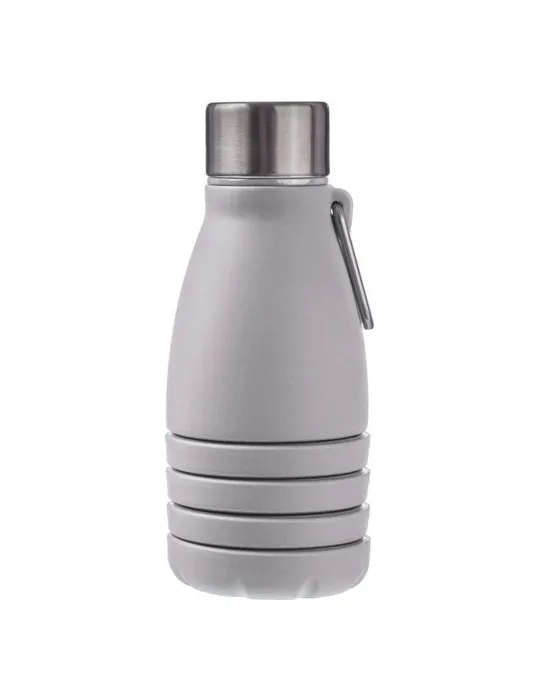 Gourde pliable personnalisée en silicone de 550 ml Erin Matières : silicone Couleurs : rouge cadeau entreprise pas cher