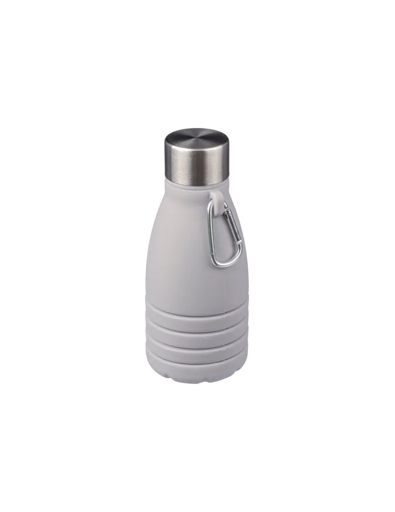 Gourde pliable personnalisée en silicone de 550 ml Erin Matières : silicone Couleurs : rouge marquage laser ultra précis