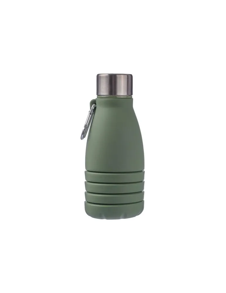 Gourde pliable personnalisée en silicone de 550 ml Erin Matières : silicone Couleurs : rouge livraison express 24h 48h