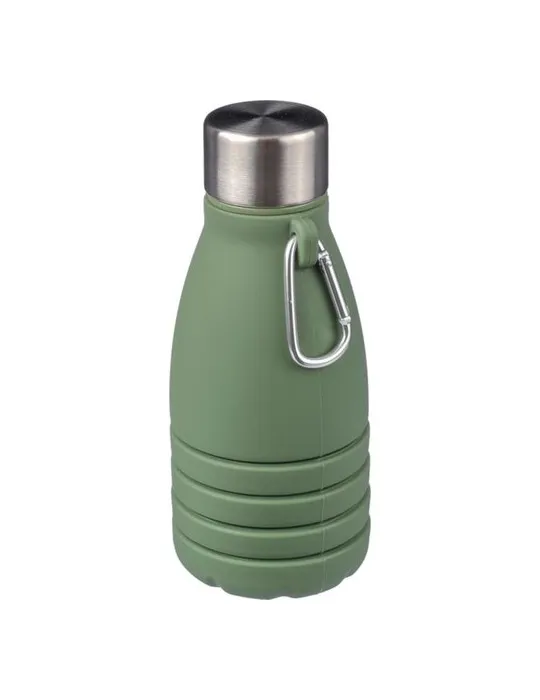 Gourde pliable personnalisée en silicone de 550 ml Erin Matières : silicone Couleurs : rouge objet publicitaire robuste