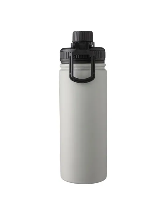 Gourde isotherme personnalisée en acier inoxydable de 500 ml - Chad Couleurs : blanc goodies entreprise design