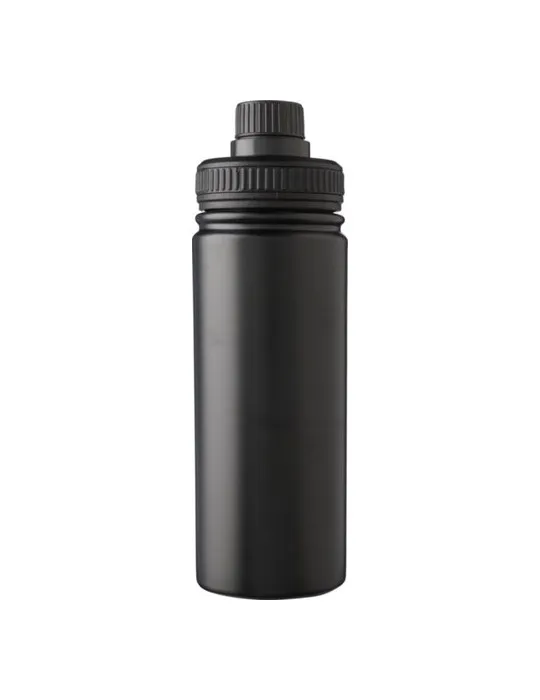 Gourde isotherme personnalisée en acier inoxydable de 500 ml - Chad Couleurs : noir objet promotionnel éco-responsable