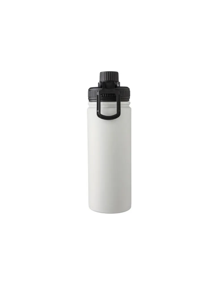 Gourde isotherme personnalisée en acier inoxydable de 500 ml - Chad Couleurs : noir objet promotionnel éco-responsable