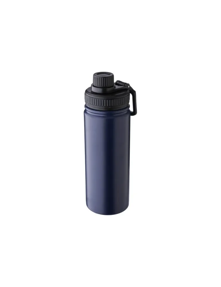 Gourde isotherme personnalisée en acier inoxydable de 500 ml - Chad Couleurs : noir accessoire événementiel unique