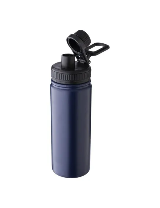 Gourde isotherme personnalisée en acier inoxydable de 500 ml - Chad Couleurs : noir goodies personnalisé en stock