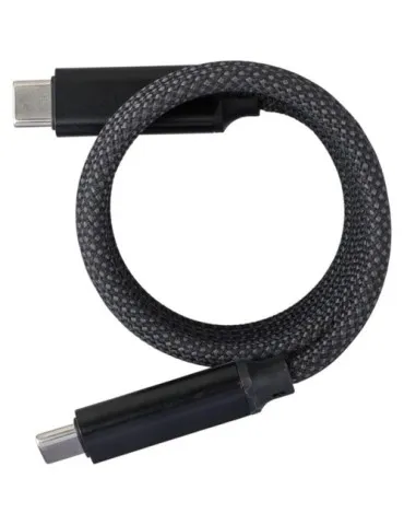 Câble publicitaire de charge et de transfert en nylon 60 W Janet Couleurs : noir Matières : polypropylène (PP) recyclé 2