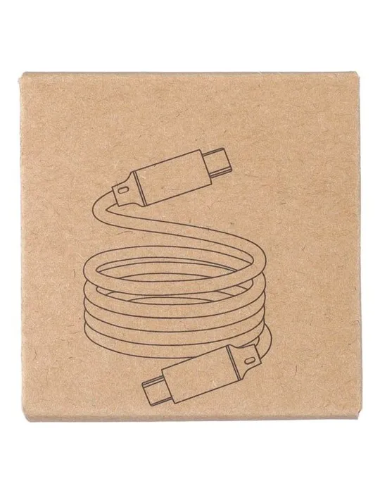 Câble publicitaire de charge et de transfert en nylon 60 W Janet Couleurs : noir Matières : polypropylène (PP) recyclé livraison