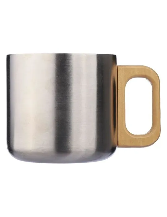 Mug isotherme personnalisé en acier inoxydable recyclé - Dwight Couleurs : noir goodies publicitaire événementiel