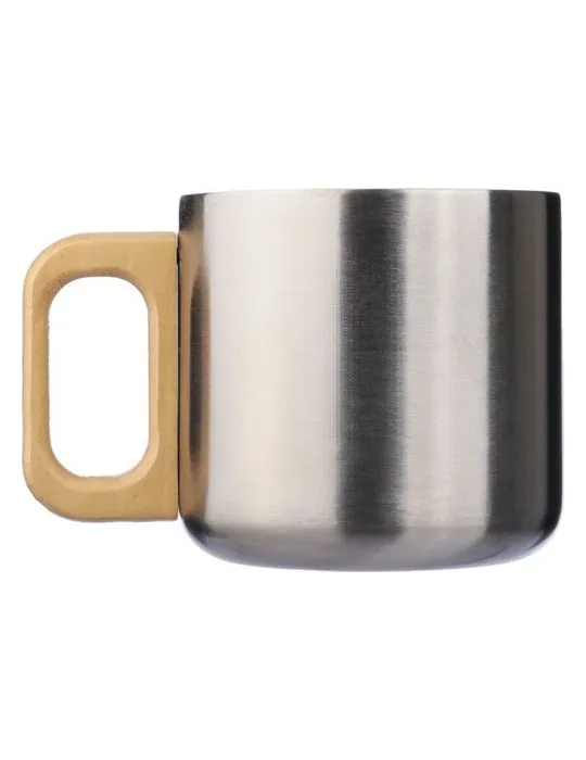 Mug isotherme personnalisé en acier inoxydable recyclé - Dwight Couleurs : noir impression haute définition