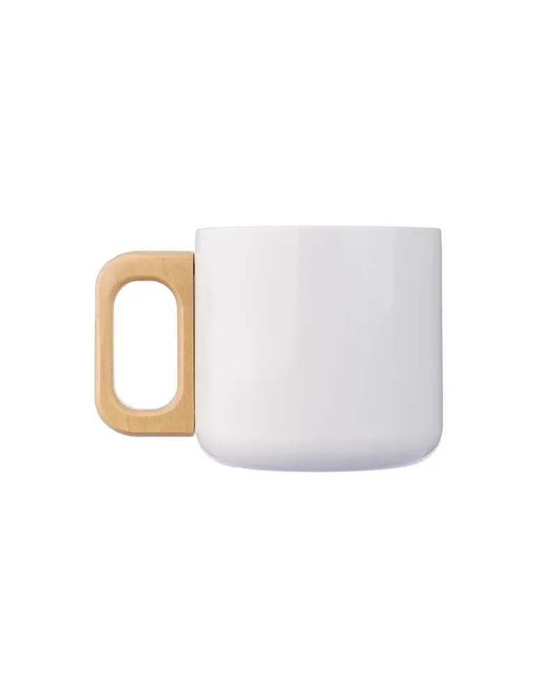 Mug isotherme personnalisé en acier inoxydable recyclé - Dwight Couleurs : noir personnalisation rapide en France