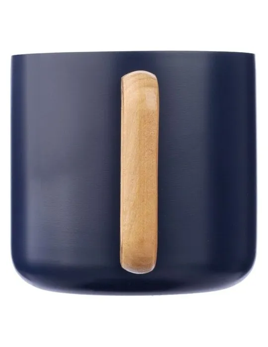 Mug isotherme personnalisé en acier inoxydable recyclé - Dwight Couleurs : noir cadeau entreprise pas cher